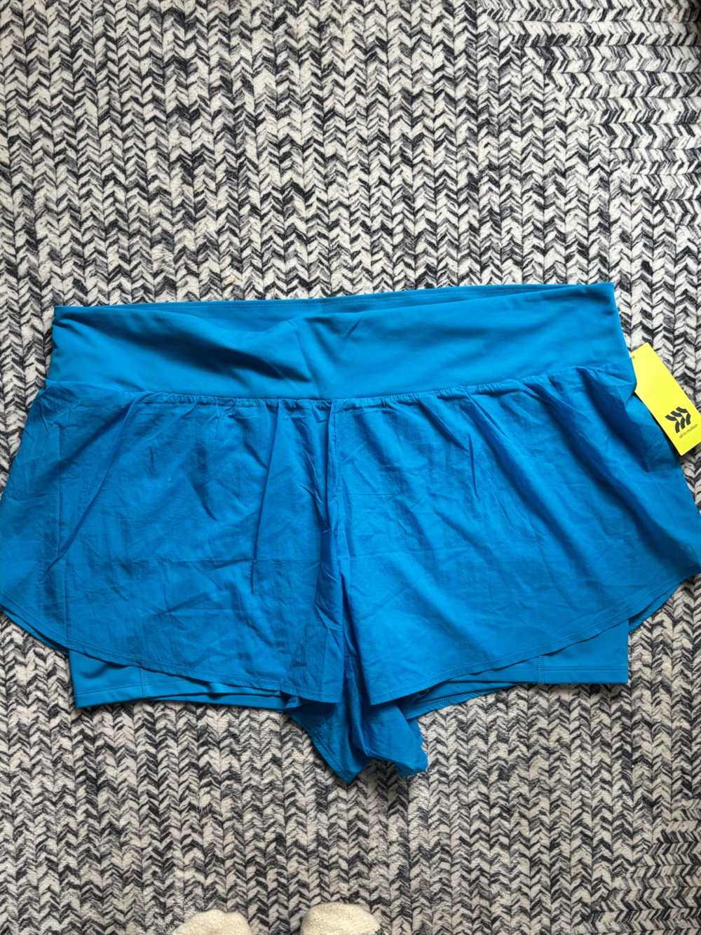 NWT Target Bright Blue Lined Athletic Bike Shorts Size 3XL
